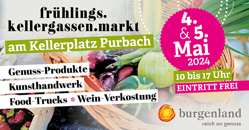 plagat s nazvom podujatia - frühlings.kellergassen.markt 2024