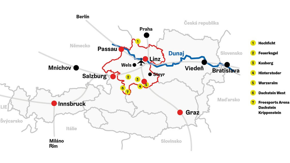 horne rakusko - austria.sk - zima - lyziar - stredisko - Hochficht - Kasberg - Dachstein