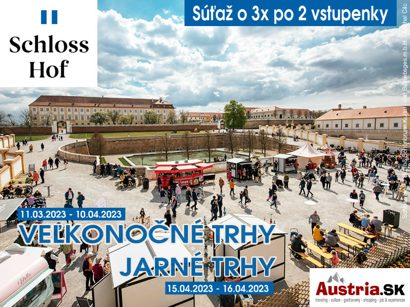 Súťaž o vstupenky na Veľkonočné trhy na zámku Schloss Hof Rakusko - Schloss Hof - trhy - sutaz - austria.sk
