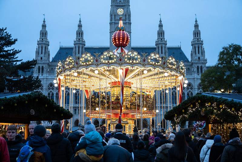 vianočné trhy Viedeň, kolotoč