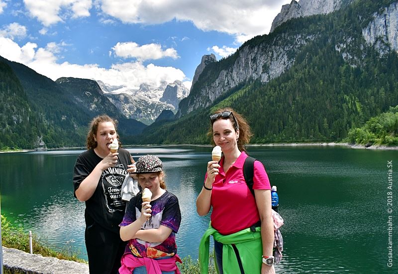 rakusko - austria - Oberosterreich - Horne Rakusko - hory - vylet - turistika - jazero Gosau - zmrzlina