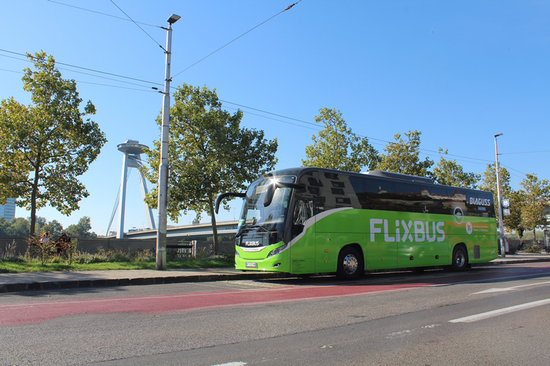 Nivy,Bratislava,Viedeň,Schwechat,e-autobus,doprava,FlixBus,Blaguss