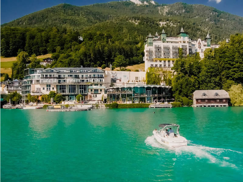 dovolenka, jazero Wolfgangsee, scalaria, vylet na Schafberg, clnkovanie na jazere, Rakusko