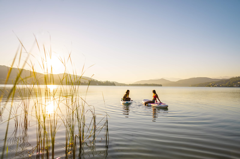 So Stand UP Paddle po jazere Wörthersee