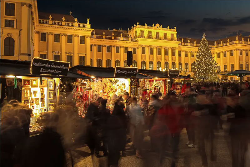 Vieden, vianocne trhy na zámku Schönbrunn