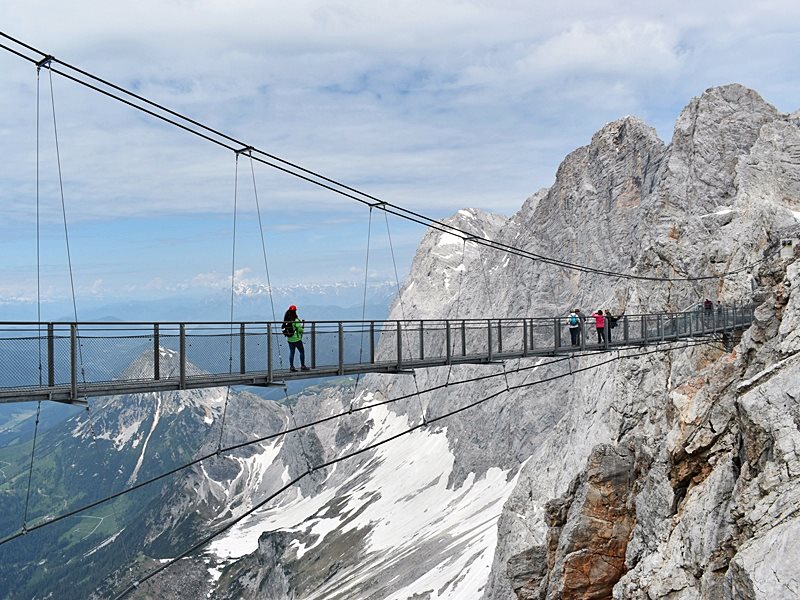 ladovec - Dachstein - lanovka - vylet - stajersko - schody nikam - visuty most